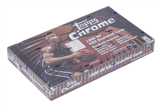 1998-99 Topps Chrome Basketball Sealed Wax Box (24 Packs) - Possible Vince Carter Rookie Cards!